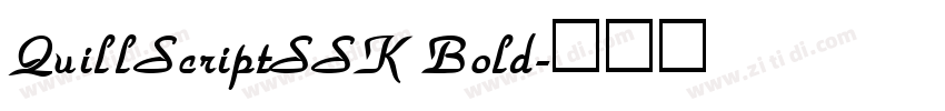 QuillScriptSSK Bold字体转换